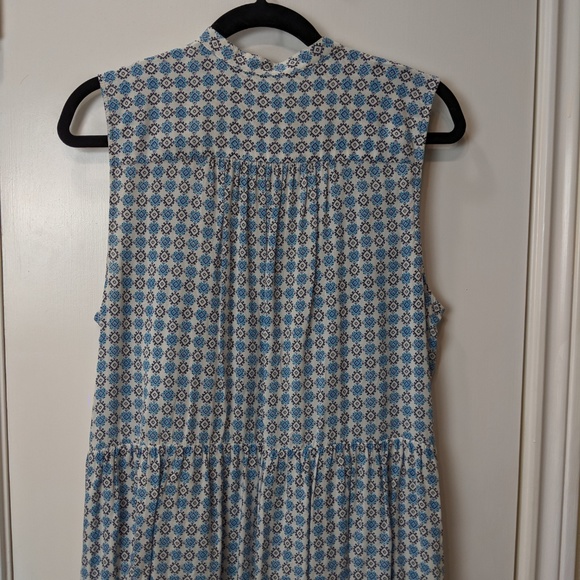 Gap Peplum Tank/White, Blue/Black / Sz XL - Picture 2 of 5